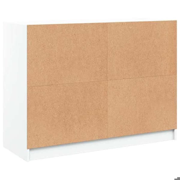 Maison Exclusive - Buffé vit 102x37x75,5 cm ingenjörsträ