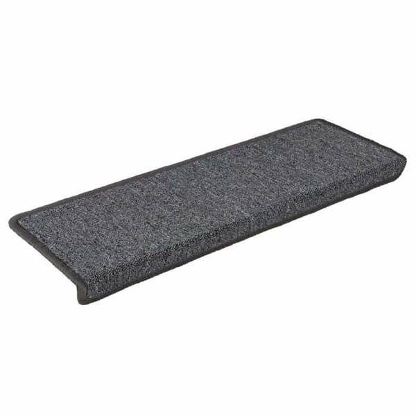 Maison Exclusive - Trappe tæppe 15 dele 65 x 21 x 4 cm Mørkegrå Rektangulær kant