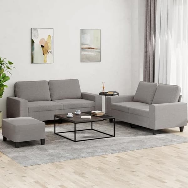 Maison Exclusive - 3-delat soffset i taupe tyg Mol