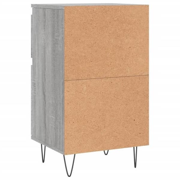 Buffet - EKSKLUSIVT HUS - Sonoma grå - Ingeniørtræ - 40x35x70 cm - Jernben Sonoma grå