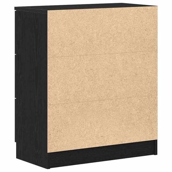 Maison Exclusive - Buffet Sort egetræ 60 x 30 x 70 cm Ingeniørtræ svart ek