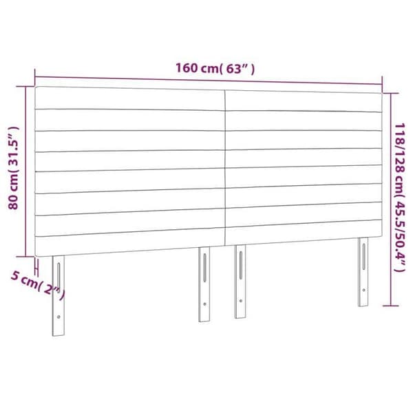 Maison Exclusive - LED-päätyharso Vaaleanharmaa 160x5x118/128 cm Sametti ljusgrått
