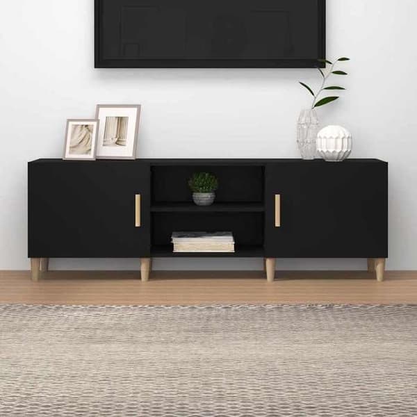 Maison Exclusive - TV-møbel Sort 150x30x50 cm Ingeniørtræ