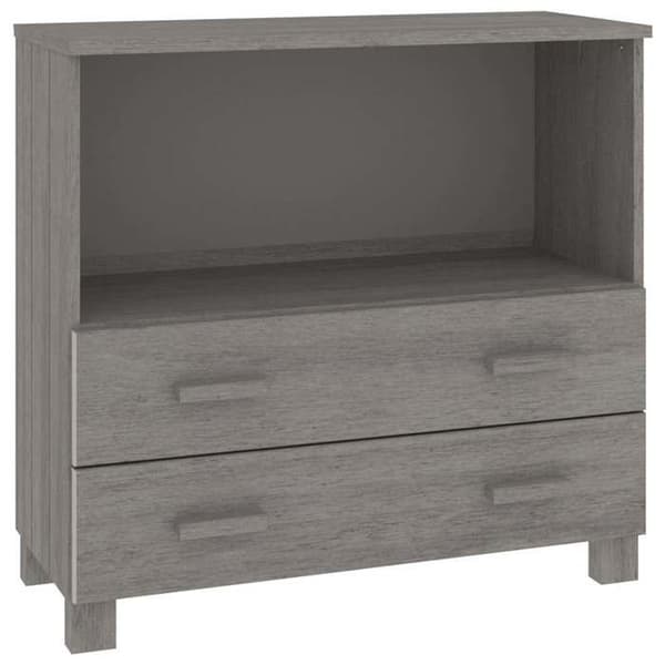 Maison Exclusive - Buffé HAMAR Ljusgrå 85x35x80 cm Massivt furu
