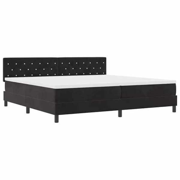 Maison Exclusive - Jousipatja mustalla samettimatolla 200 x 200 cm