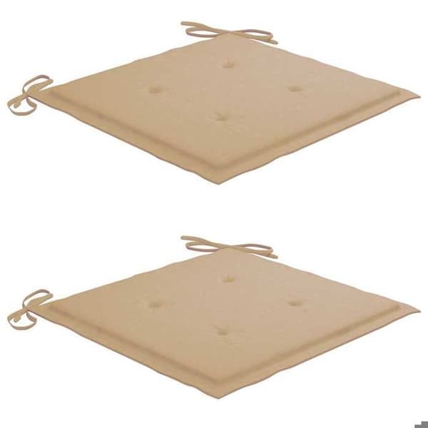 Maison Exclusive - Trädgårdsstolar med tebord och kuddar i solid akacia beige