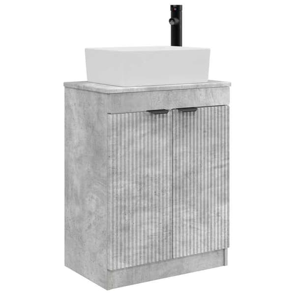 Maison Exclusive - Badeværelsesmøbel med vask Grå beton 54 x 35 x 83 cm