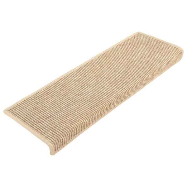 Maison Exclusive - Trappmatta 15 delar 65 x 21 x 4 cm Ljusbeige Rektangulär kant