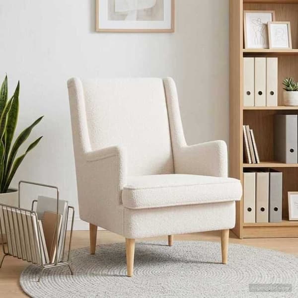 Maison Exclusive - Kermainen Bouclé-tuoli Grädde
