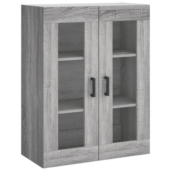 Maison Exclusive - Buffé hög Sonoma grå 69,5x34x180 cm Ingenjörsträ