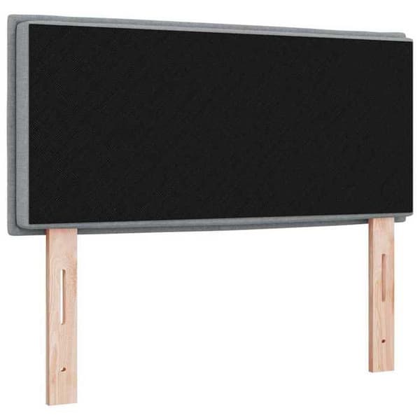 Maison Exclusive - LED-hovedgærde med LED-strips Lys grå 80 cm stof