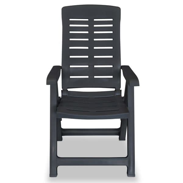 Maison Exclusive - Fällbara lutande stolar, set om 4, i antracitplast antracit