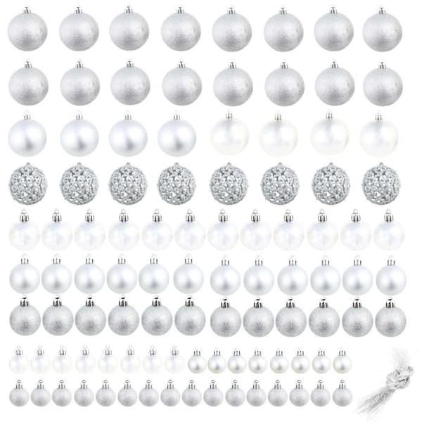 Maison Exclusive - Sæt med julekugler 100 stk 3/4/6 cm Sølv silver-