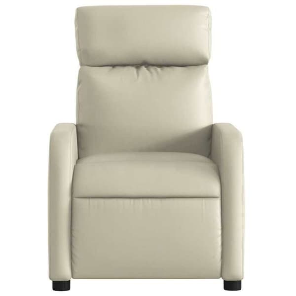 Maison Exclusive - Reclinerfåtölj i krämfärgad konstläder