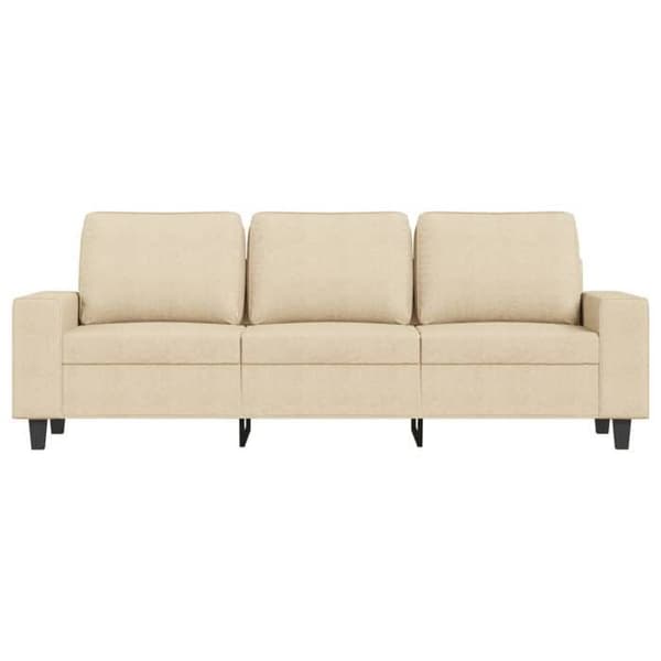 Maison Exclusive - Soffa 3-sits Creme 180 cm Tyg Grädde