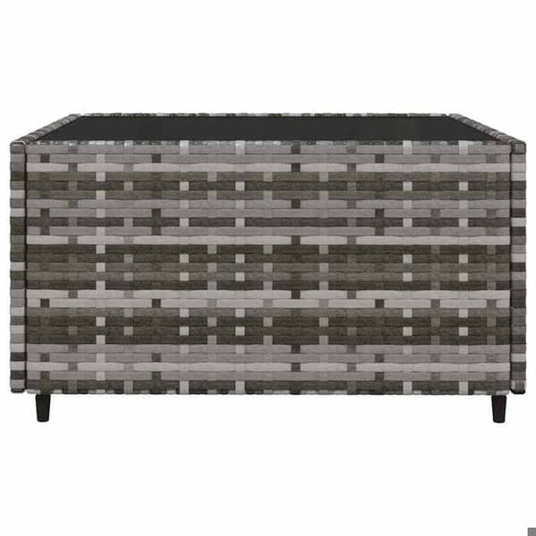 Maison Exclusive - Trädgårdsmöbler 3 delar med kuddar Grå Flätad resin