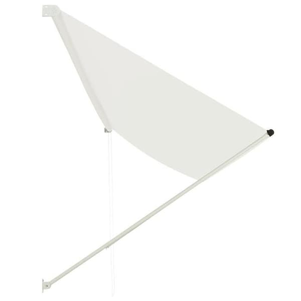 Fällbart tak - Exklusivt hus - 400 x 150 cm - Kräm - Stålram, polyesterduk 180 g/m² Grädde
