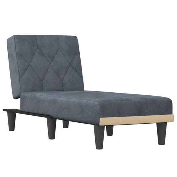 Maison Exclusive - Mörkgrå sammetsfåtölj