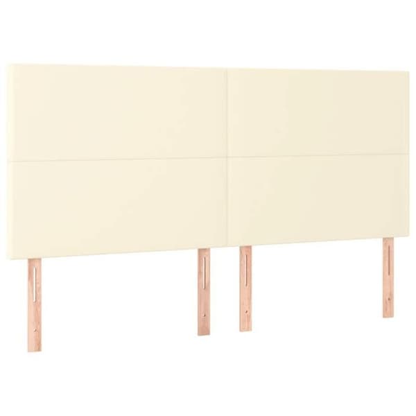 Maison Exclusive - Sänggavel Crème 180x5x118/128 cm Similskinn Grädde