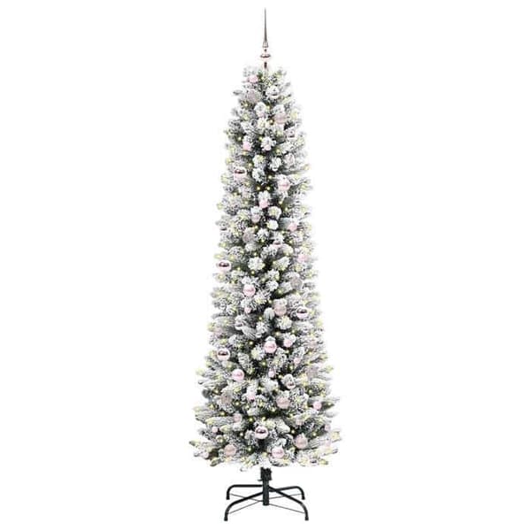 Kunstig juletræ - EKSKLUSIV HUS - Moderne - 210 cm - Hvid - USB LED-striber 5V Vit