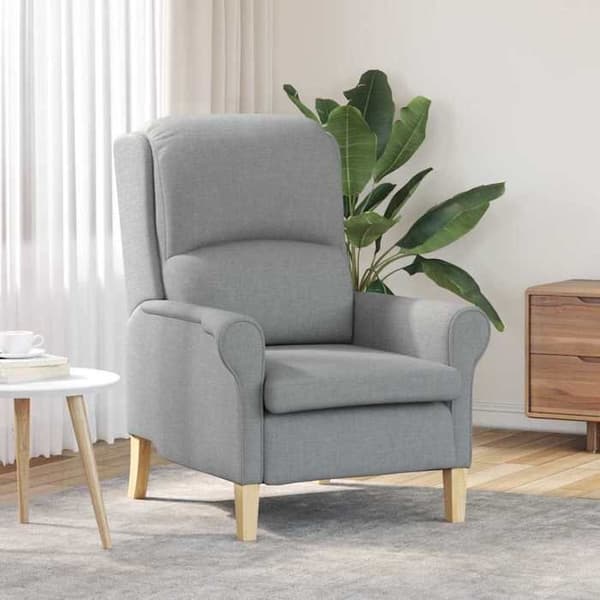 Maison Exclusive - vaaleanharmaa kangas nojatuoli