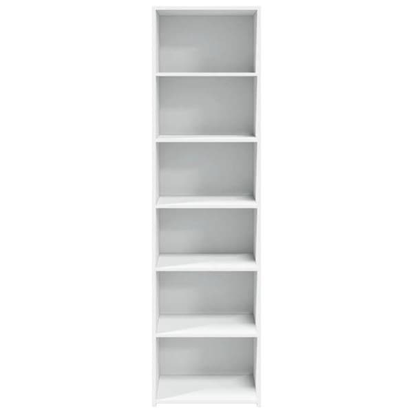 Maison Exclusive - Vit hög buffé 50x41x185 cm i ingenjörsträ