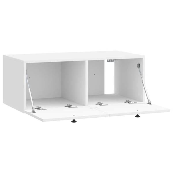 Exklusiv Hem - Väggmonterad TV-möbel Väggmontering Vit glansig 78,5 x 41 x 30 cm