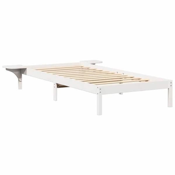 Maison Exclusive - Sängram Vit 75 x 190 cm Massivt trä