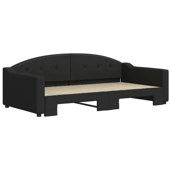 Maison Exclusive - Sovesofa med udtræk uden madras sort 100x200 cm