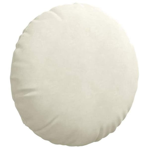 Sittkuddar - EXKLUSIVT HEM - Sammet Cream Ø50x19 cm - Rund - Set om 2 st - Polyesterfyllning Grädde