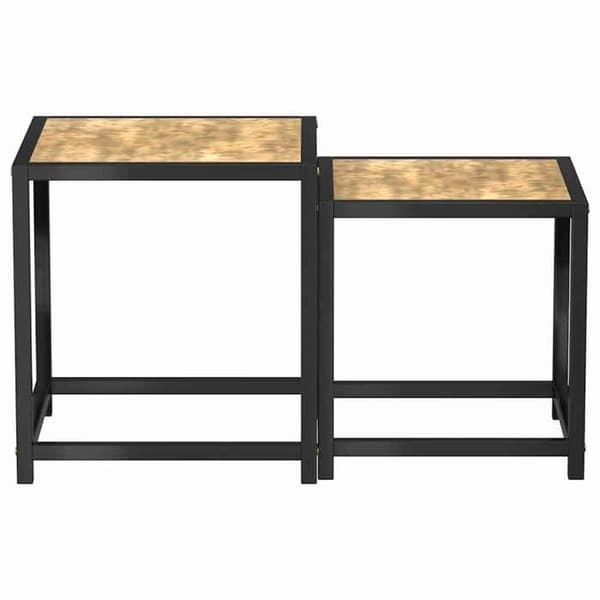 Maison Exclusive - Tebord 2 st MDF Svart och gul