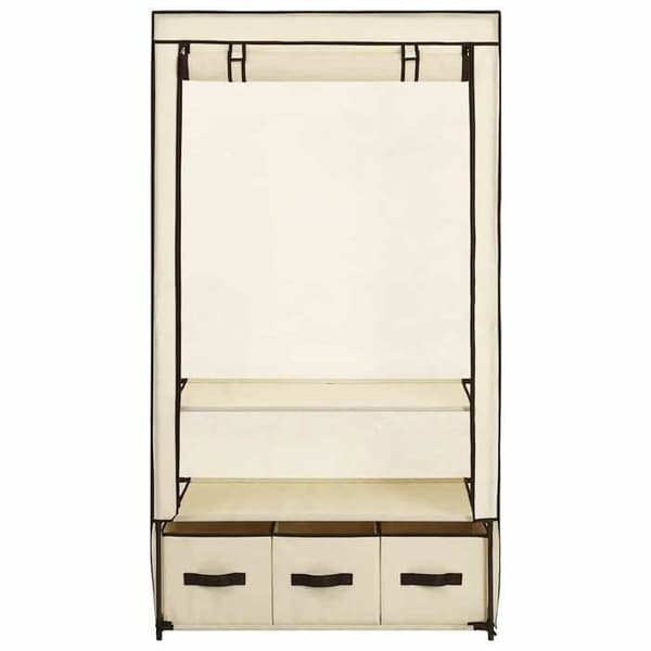 Maison Exclusive - Kermavaatekaappi 87 x 49 x 159 cm Kangas Grädde