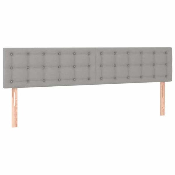 Maison Exclusive - Ljust grå sänggavel 200x5x78/88 cm Tyg
