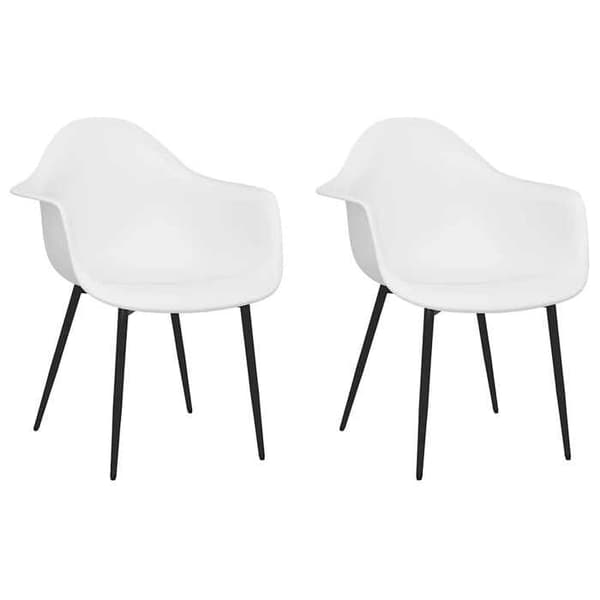Maison Exclusive - Spisestole sæt af 2 hvid PP