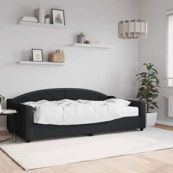 Maison Exclusive - Dagbed med sort madras 100x200 cm stof
