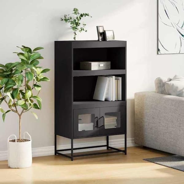 Maison Exclusive - Sort høj buffet 68x39x123 cm stål
