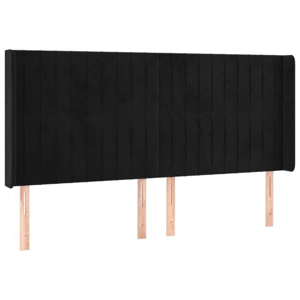 Maison Exclusive - LED-päätymustalla 163x16x118/128 cm sametti Svart