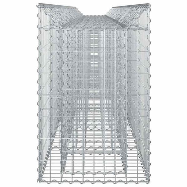 Hævet gabion seng - EKSKLUSIV HUS - 400 x 50 x 80 cm - Galvaniseret stål - Rektangulær - Optimal dræning Galvaniserat stål