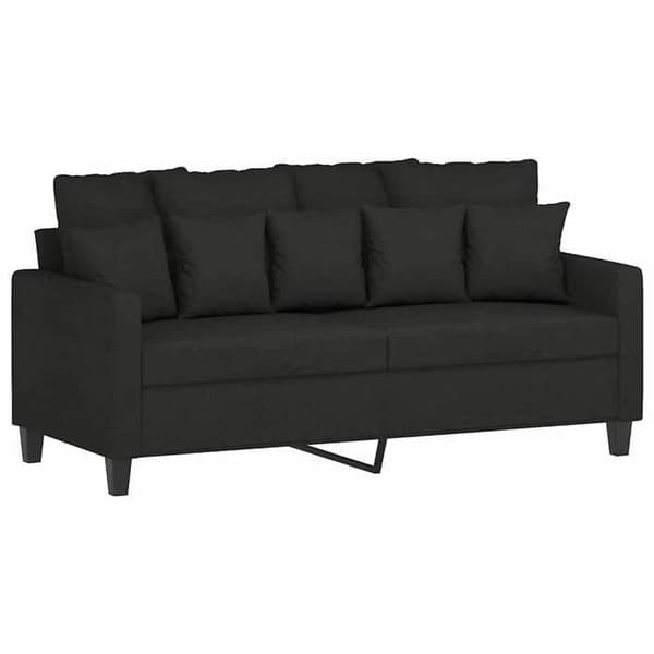 Maison Exclusive - 2 kpl sohvasetti tyynyillä Musta Kangas