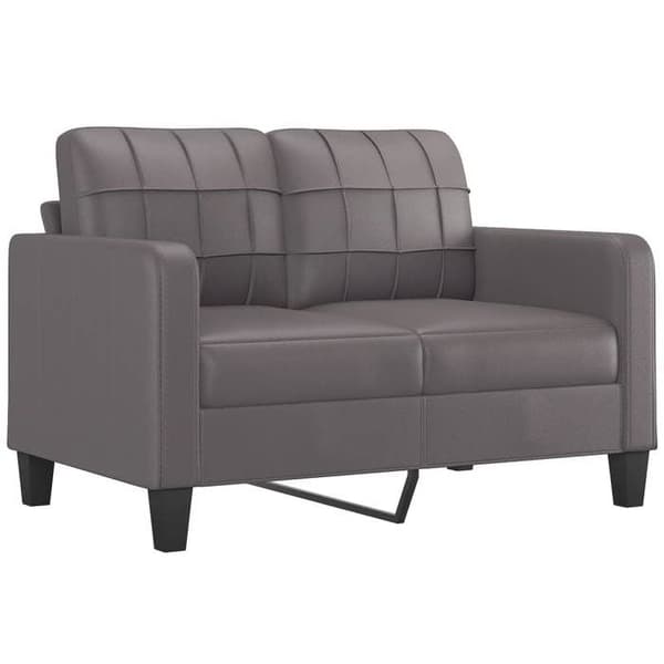 Maison Exclusive - Sæt af 3 sofaer med grå kunstlæderpuder