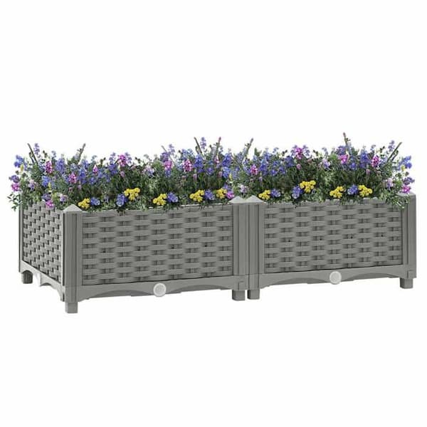 Maison Exclusive - Hög säng 80x40x23 cm Polypropylen ljusgrått