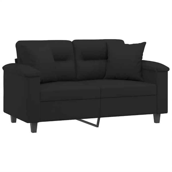 Maison Exclusive - 2-personers sofa med sorte puder 120 cm mikrofiber stof