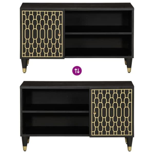Maison Exclusive - TV-møbel 80x31,5x46 cm massiv mangotræ