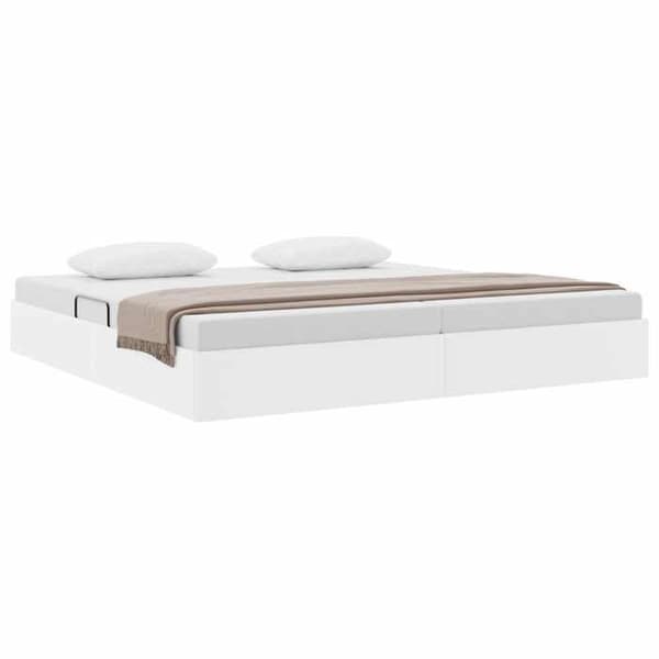 Maison Exclusive - Sängram ottoman Vit 200 x 200 cm Konstläder