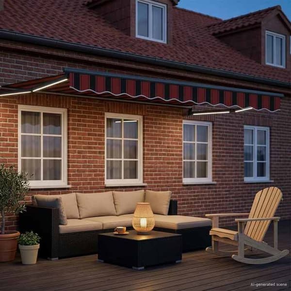 Maison Exclusive - Manuell utdragbar butik med LED 3,5 x 2,5 m