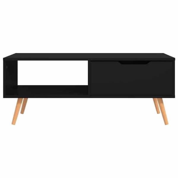 Bord - EKSKLUSIV HUS - 100 x 49,5 x 43 cm - Sort - Ingeniørtræ - Rektangulær Svart