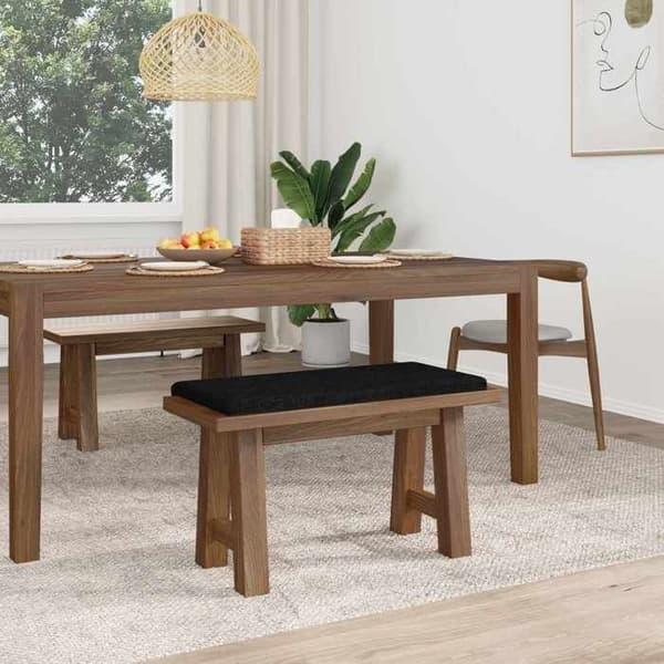 Bænkepude - EKSKLUSIV HUS - L-formet - Sort - Dybde 35 cm - Skumfyld Svart