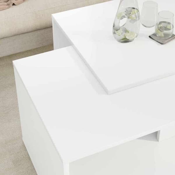 Soffbord - EXKLUSIV HEM - Set 2 st - Vit - Ingenjörsträ - 90 x 48 x 40 cm Vit