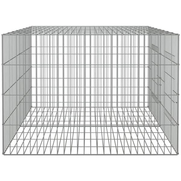 Maison Exclusive - Kaninbur 2 paneler 110x79x54 cm Galvaniserat järn Silver