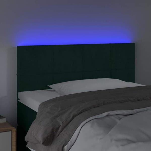 Maison Exclusive - LED-pääty vihreä 80x5x78/88 cm sametti Mörkgrön